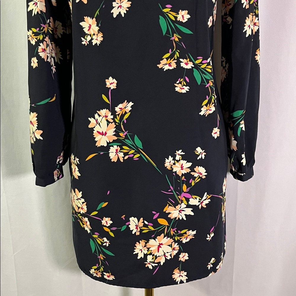 Lulus Herbaceous Babe Navy Floral Print Long Sleeve Shift Dress - Picture 13 of 16